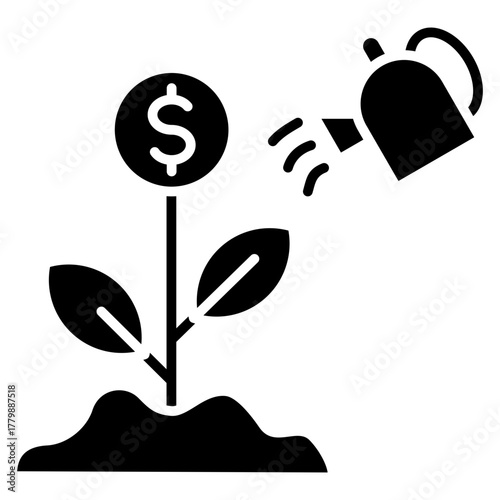 Lead Nurturing Glyph Icon