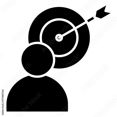 Target Market Glyph Icon