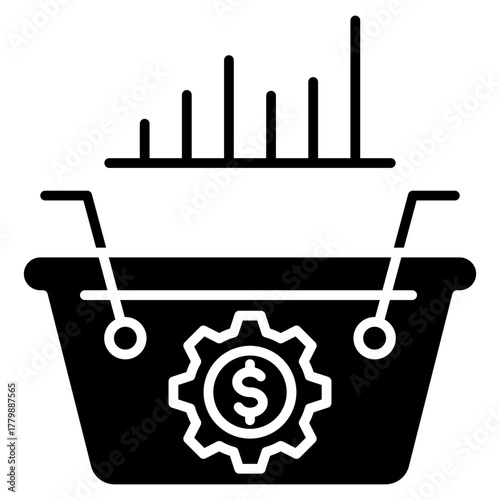 Demand Analysis Glyph Icon