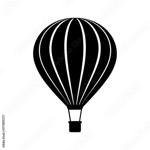 hot air balloon isolated vector illustration