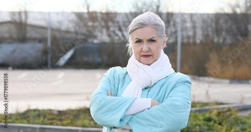 Emotional elderly woman