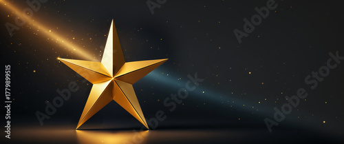 a large golden star symboli...