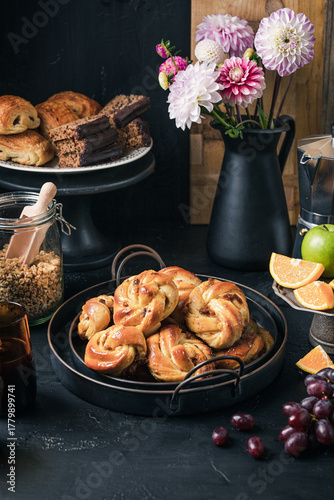 A sweet breakfast spread