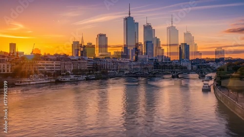 Wallpaper Mural London Skyline at Sunset - A River Thames Reflection. Torontodigital.ca