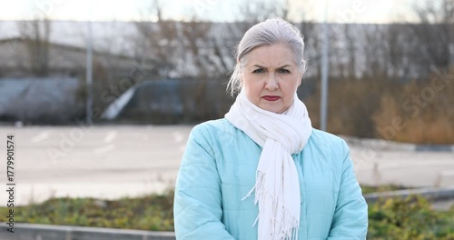 Emotional elderly woman