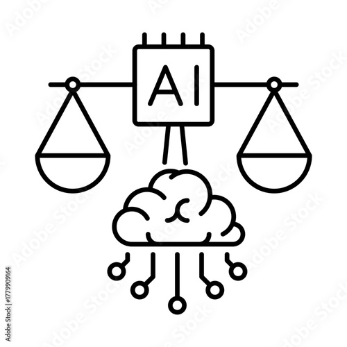 AI Ethics – Ensuring Responsible Development and Use of AI Technologies While Maintaining Fairness and Accountability. Vector Editable.