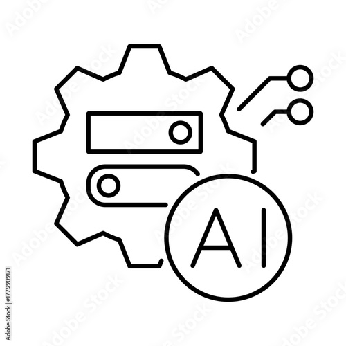 AI Adaptability – Enabling AI Systems to Adjust and Evolve to New Data and Environments for Enhanced Performance. Vector Editable.