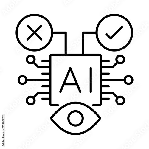 AI Decision Transparency – Ensuring Clarity and Understanding in AI Decision-Making Processes for Trustworthy Systems. Vector Editable.