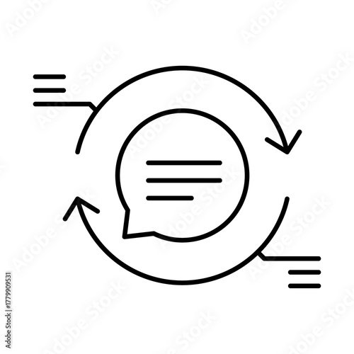 Feedback Loop – Enhancing AI Performance and Accuracy Through Continuous Feedback and Iterative Improvement on transparent background.