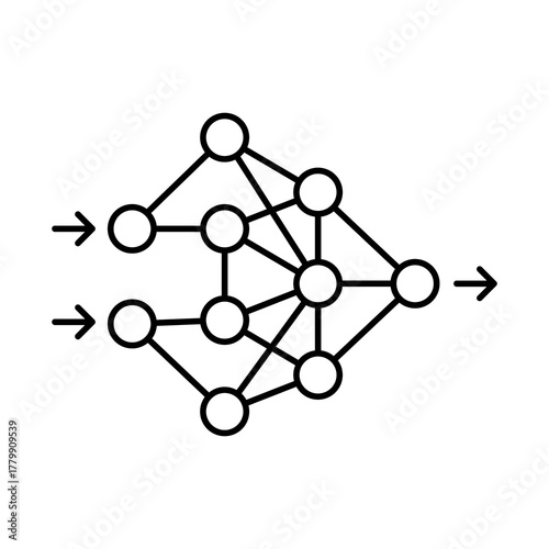 Neural Network – Replicating Brain Functions with Artificial Intelligence for Advanced Problem Solving and Pattern Recognition on transparent background.