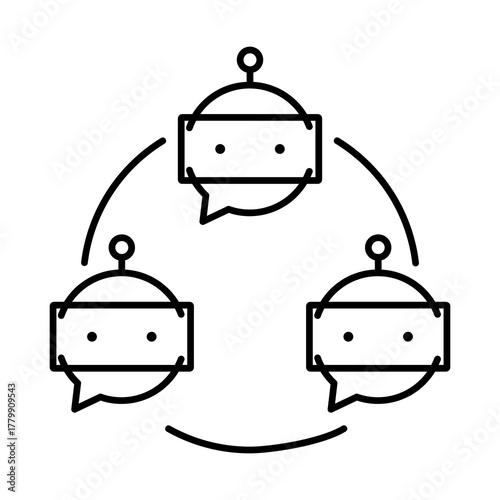 Multi Agent Systems – Using Multiple AI Agents for Collaborative Solutions to Complex Problems in Distributed Systems on transparent background.