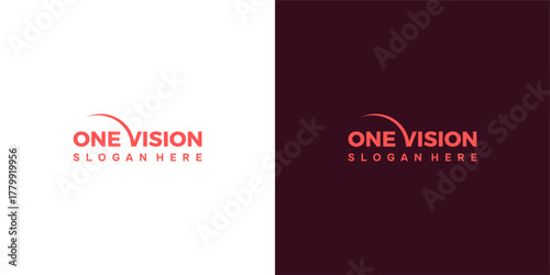 Modern One Vision Logo Concept with Slogan