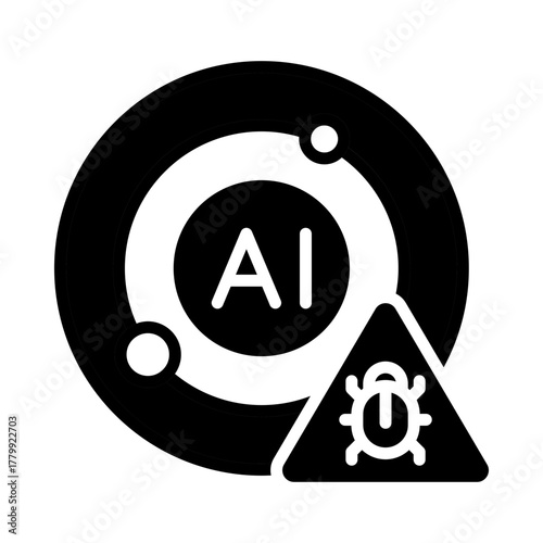 AI Threat Detection – Identifying and Mitigating Cybersecurity Threats with AI-Driven Detection Systems. Vector illustration.