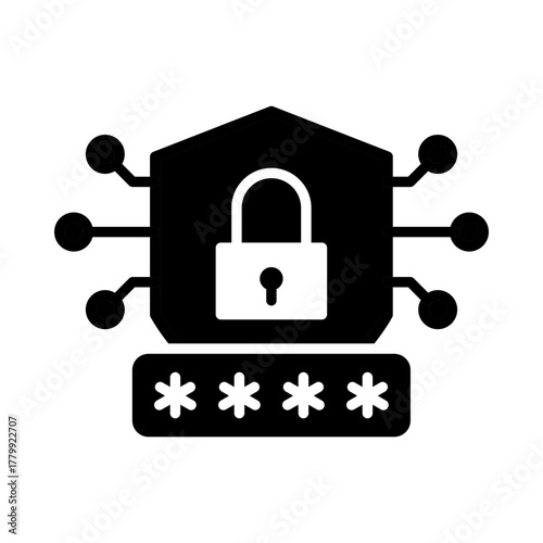 AI Security – Safeguarding AI Systems from Cyber Threats with Robust Security Measures. Vector illustration.