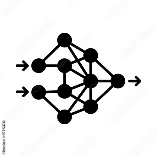 Neural Network – Mimicking Human Brain Functions to Solve Complex Problems Using AI. Vector illustration.