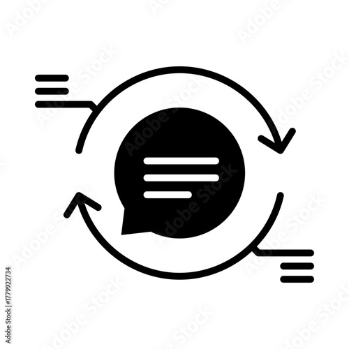 Feedback Loop – Using Continuous Feedback for AI Systems to Optimize Performance and Accuracy. Vector illustration.