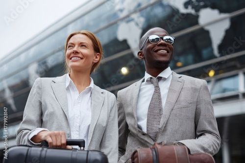 Two experts discovering global opportunities for career advancement and professional growth