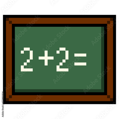 Single Pixel Art Mathematic Icon