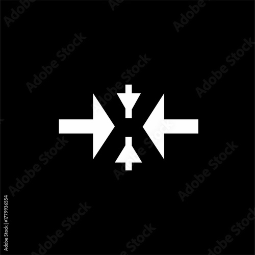 Letter X logo design with mark.
