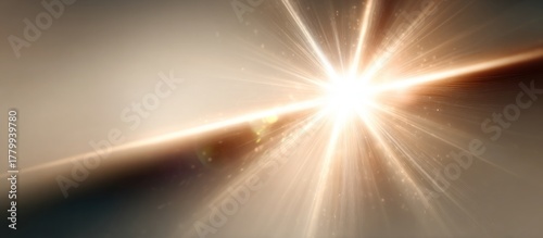 Bright Sunburst Light Flare Effect.