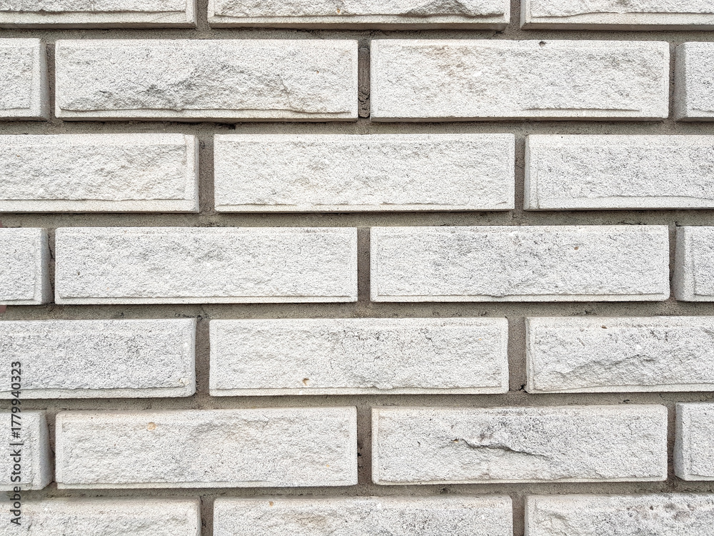 Obraz premium Modern white brick wall texture background.