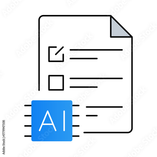 Automated Task – Streamlining Repetitive Tasks with AI Automation for Increased Efficiency. Vector icons.