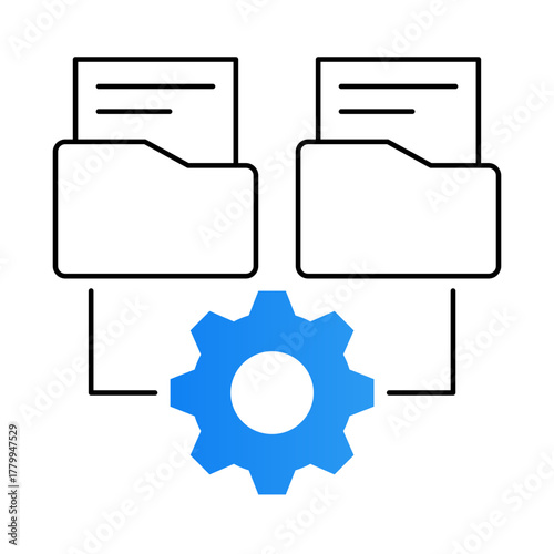Data Handling – Managing and Processing Complex Data Efficiently Using AI Technology. Vector icons.