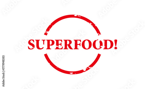SUPERFOOD! - Red Rubber Stamp with text SUPERFOOD!
