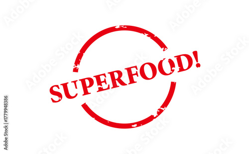 SUPERFOOD! - Red Rubber Stamp with text SUPERFOOD!
