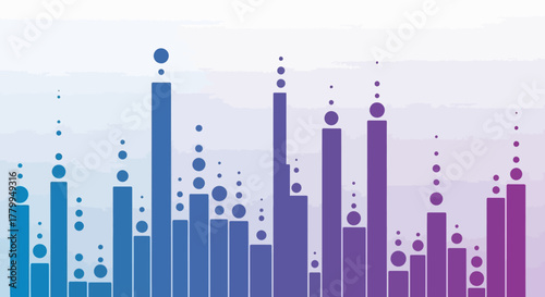 Abstract Vector Background with Gradient Color Bubbles and Lines in Modern Minimalist Style for Digital and Print Media