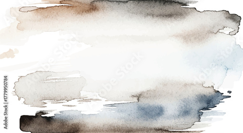 Ethereal Watercolour Strokes: Abstract watercolor washes in muted, earthy tones blend seamlessly to create a tranquil background. Evokes serenity and artistic expression.