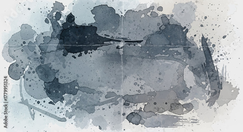Abstract Watercolor Painting: A textured abstract watercolor painting, featuring flowing shades of gray and blue, capturing the essence of artistic expression.