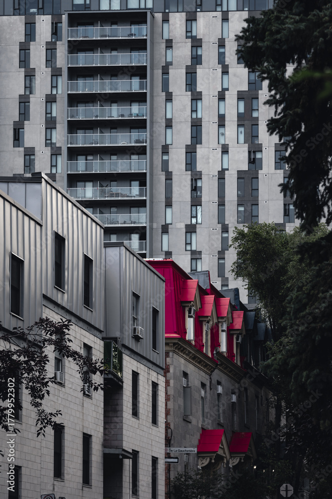 Fototapeta premium A minimal architectural composition with different buildings