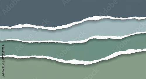 Torn Paper layers Background: Abstract layers of textured paper in various muted shades, creating a layered effect that evokes depth, imperfection and a modern, artistic sensibility.