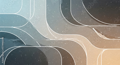 Abstract Roads: An intricate web of interconnected roadways and pathways, seamlessly merging and diverging in a dynamic display of design and urban planning.