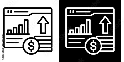 Profit   Icon Set White Mix Style Collection