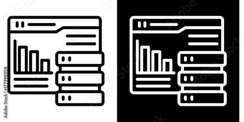 Statistic   Icon Set White Mix Style Collection