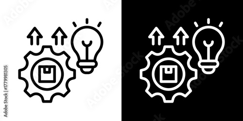 Product Development Icon Of Line Black And White Style 