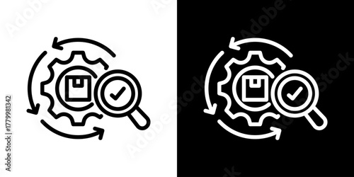 Evaluation Icon Of Line Black And White Style 