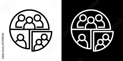 Customer Segment Icon Of Line Black And White Style 