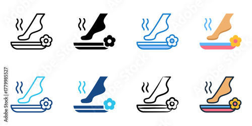 Pedicure icon set multiple style collection 
