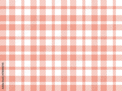 チェック斜2、8ベビーピンク