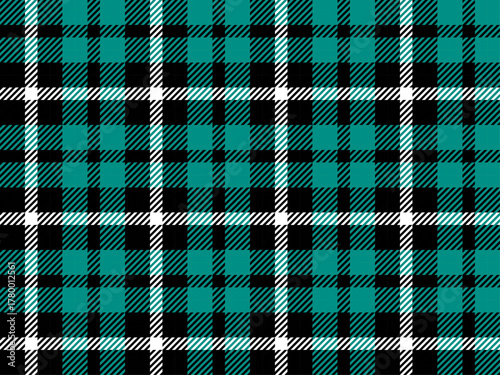 チェック斜2-2、16青緑