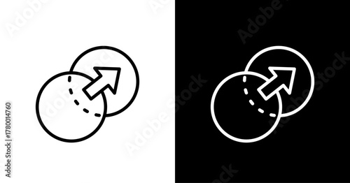 Transition White Icon Set Design