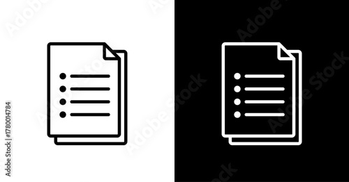 Bullet Points White Icon Set Design