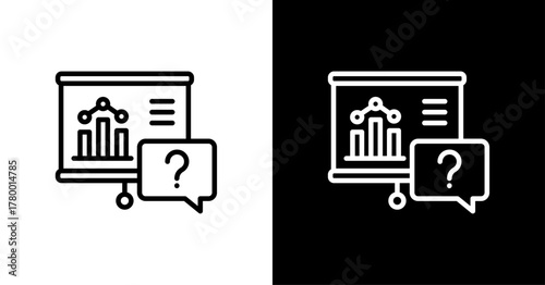 Question White Icon Set Design