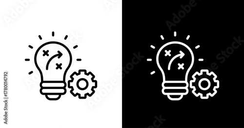Technique White Icon Set Design