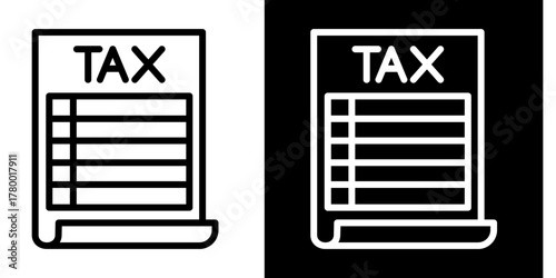 Invoice Icon Set White Style Collection