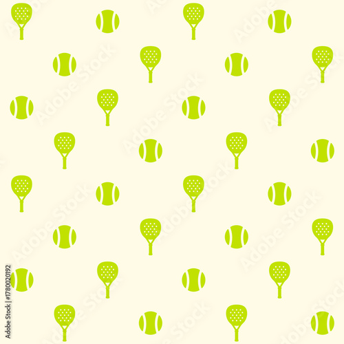 Padel Sport Vector Seamless Pattern