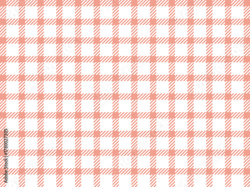 チェック斜4、8ベビーピンク